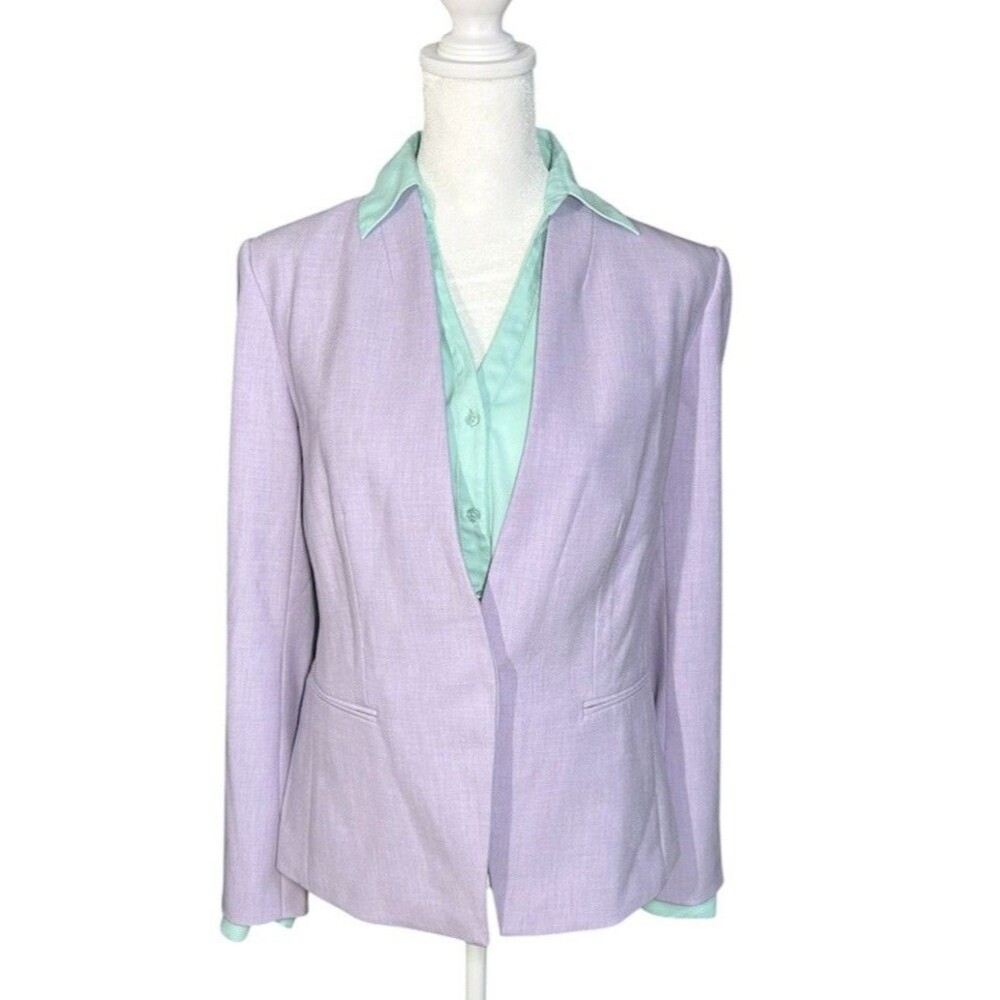 Ann Taylor Women’s Lavender Purple Tailored Blazer Size 2 Single Breasted Lined